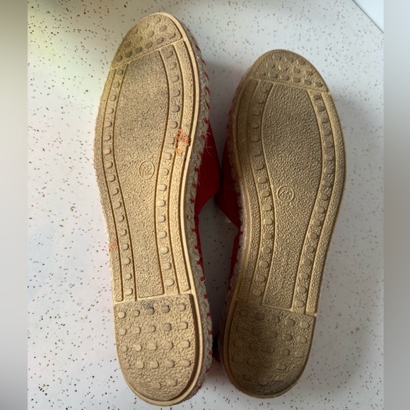 FUN VERBENAS red Made In Spain Suede Carmen Flat Espadrille Flats - Picture 4 of 5